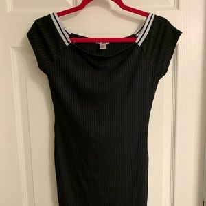 Black off shoulder dress